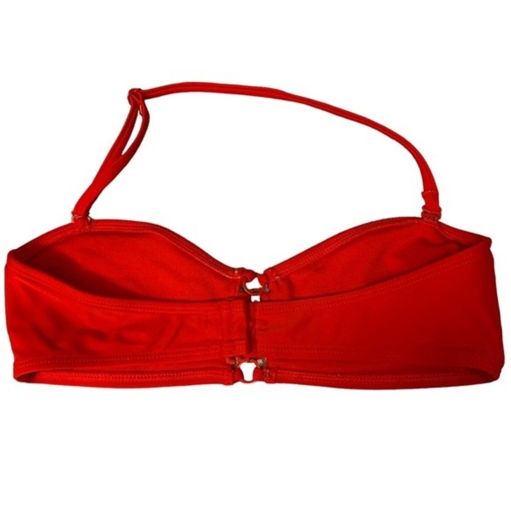 Red Halter Bikini Top with adjustable Straps Size Small - Picture 2 of 5